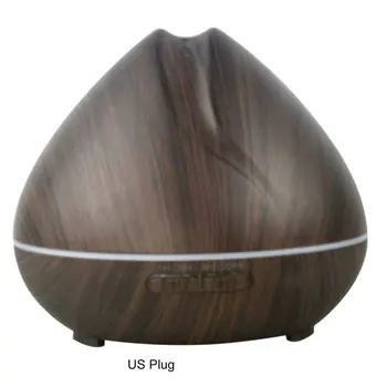 

Peach shaped Air Humidifier Ultrasonic Aroma Essential Oil Diffuser 550Ml Aromatherapy Machine Wood Grain Color Changing