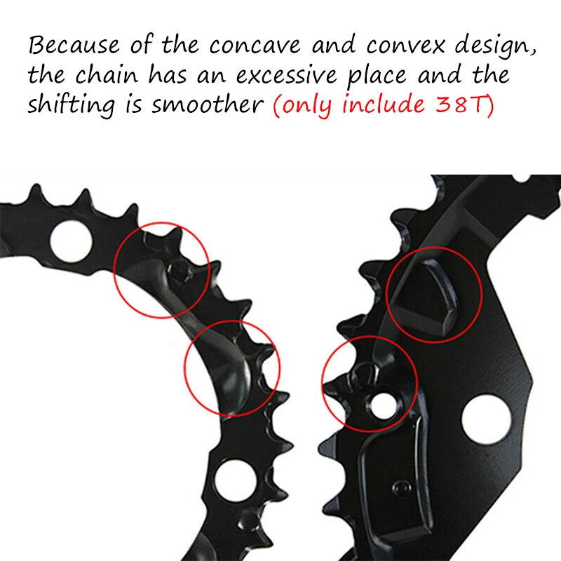 JIANKUN 104/64BCD алюминиевые шатуны MTB 26/38T велосипедная Звездочка 170 мм двойная/Тройная рукоятка 2*10s Запчасти для шоссейного велосипеда