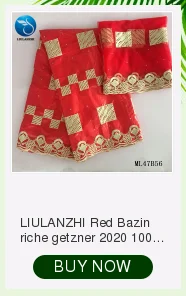 LIULANZHI африканская кружевная ткань дизайн 5+ 2 ярдов Базен riche кружева с бисером нигерийский хлопок Базен getzner для платья ML6B124