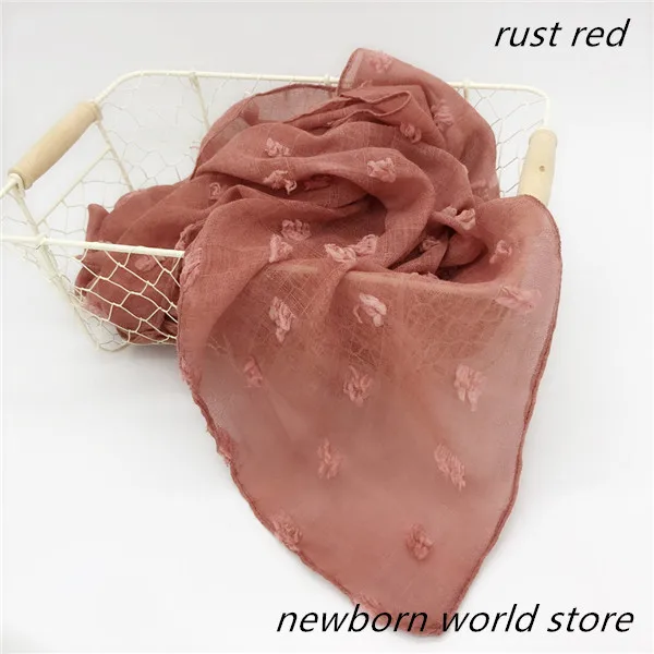 rust red Одеяло для фотосъемки новорожденных - Цвет: rust red