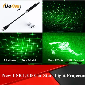 

Upgrated Red Green Light Purple USB LED Laser Lamp Car Roof Star Night Light Projector Atmosphere Galaxy Lamp Decorative Lamp