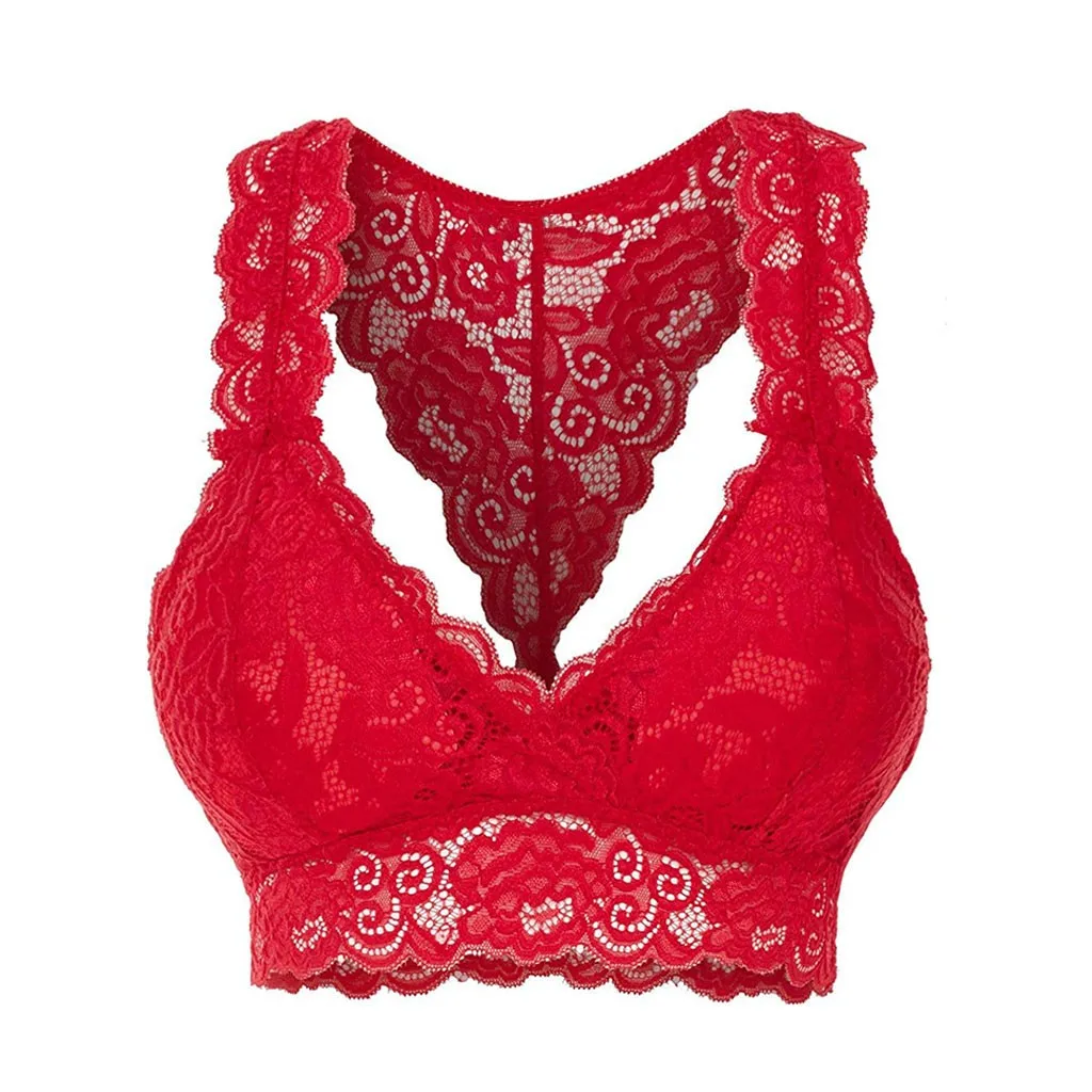 Women Lingerie Bra Lace Sport Bras Wireless Breathable Plus Size Crop Wire Free