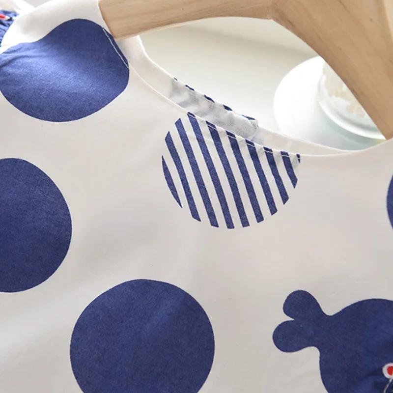 Menoea Kids Girls Summer Dress 2020 Children Polka Dot Printing Children's Animals Clothing Girls Casual Dress Outfits - Image 3