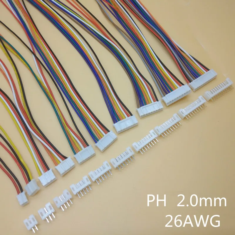 10 комплектов PH2.0 Mini Micro JST 2 0 PH штекерный разъем 2/3/4/5/6/7/8/3 5 контактный штекер с