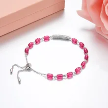 Новая мода S925 Стерлинговое Серебро циркон браслет «Конфета» Регулируемая цепь милые женщины Monaco браслет брендовые ювелирные изделия Три цвета