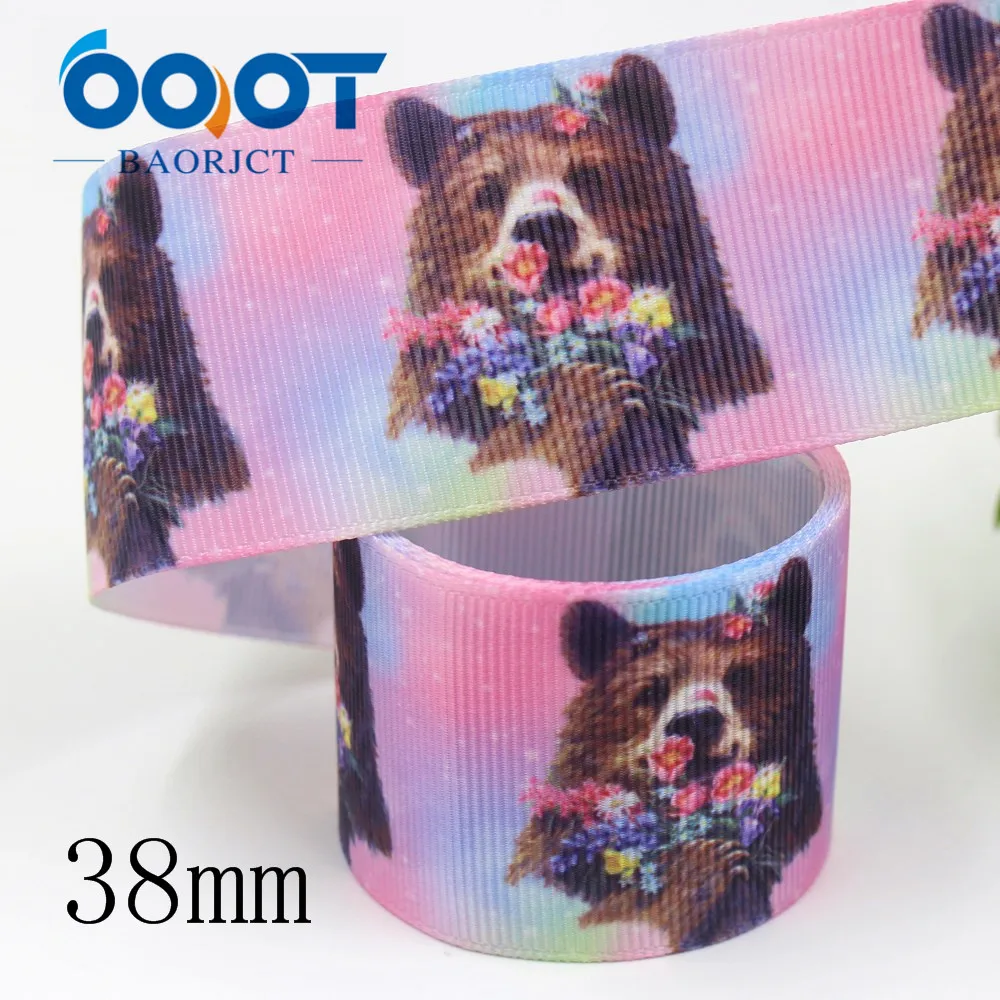 OOOT BAORJCT I 19906 2069 38 мм 10 ярдов мультфильм тепловой передачи печатных корсажные ленты