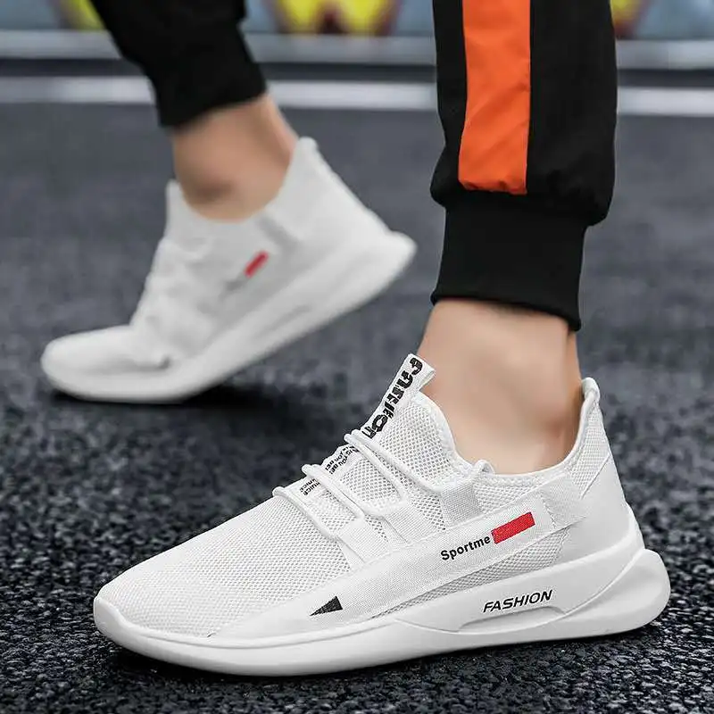 

Fashion Sneakers Mesh Men Shoes Breathable White Men's Sneakers Lac-up Lightweight Height Increase Walking Gym Shoes Man