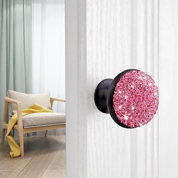 

4pcs Drawer Wardrobe Rhinestone Cabinet Knob Pull Handle Bling Crystal Dresser Cupboard With Screws Kitchen Home Office Bathroom