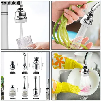

Rotary Swivel Faucet Innovative Kitchen Faucet Splash-Proof Universal Tap Shower Water Rotatable Filter Sprayer Nozzle ABS Fauce