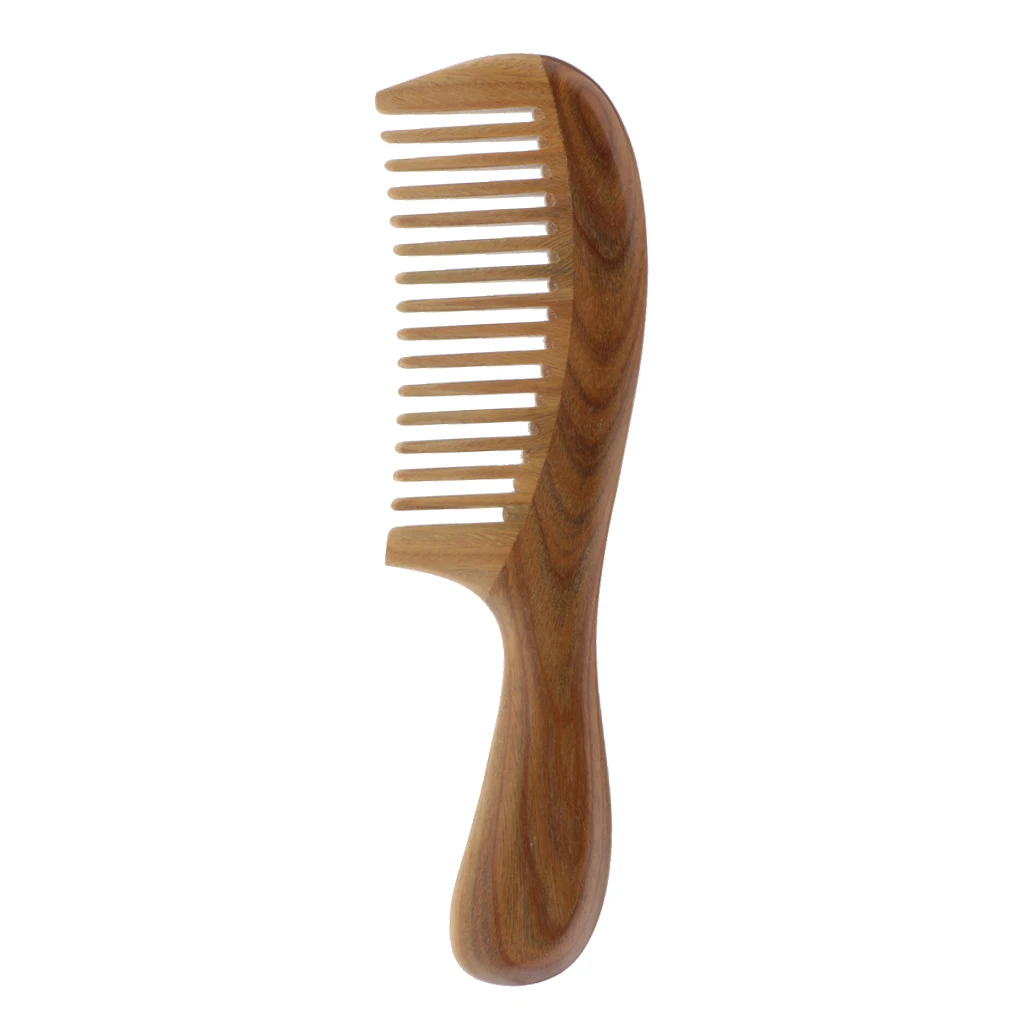 Natural Fine Toothed Comb Green Sandal Wood Comb Massage Hair Comb Handmade