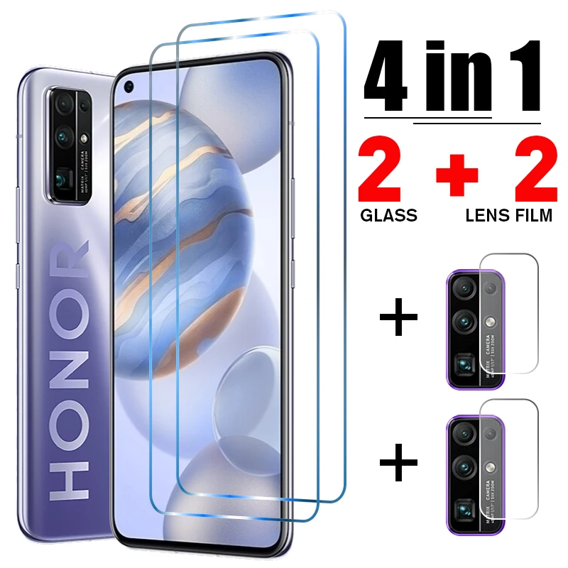 Buen trato Cristal templado 4 en 1 para cámara de Honor 30 20 Pro, Protector de pantalla para teléfono Huawei Honor 10 Lite 10i 30i 9 30s 20e 20i mmQKMlzJxXm