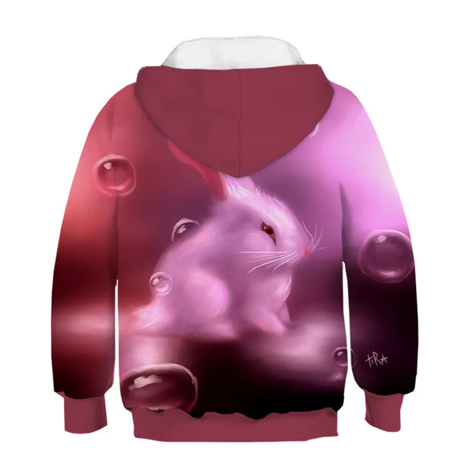 Crianças com Capuz Anos de Idade Meninos Meninas Hoodies Adorável Animal Óculos Anime Gato Coelho Peixe Impressão Camisolas Pulôver 4-13 3d 10 Agasalhos e moletons