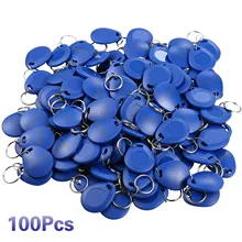 100 pces tk4100 125khz rfid chaveiro cartão tag id keyfob porta chave de entrada sistema controle acesso gestão chaveiro token