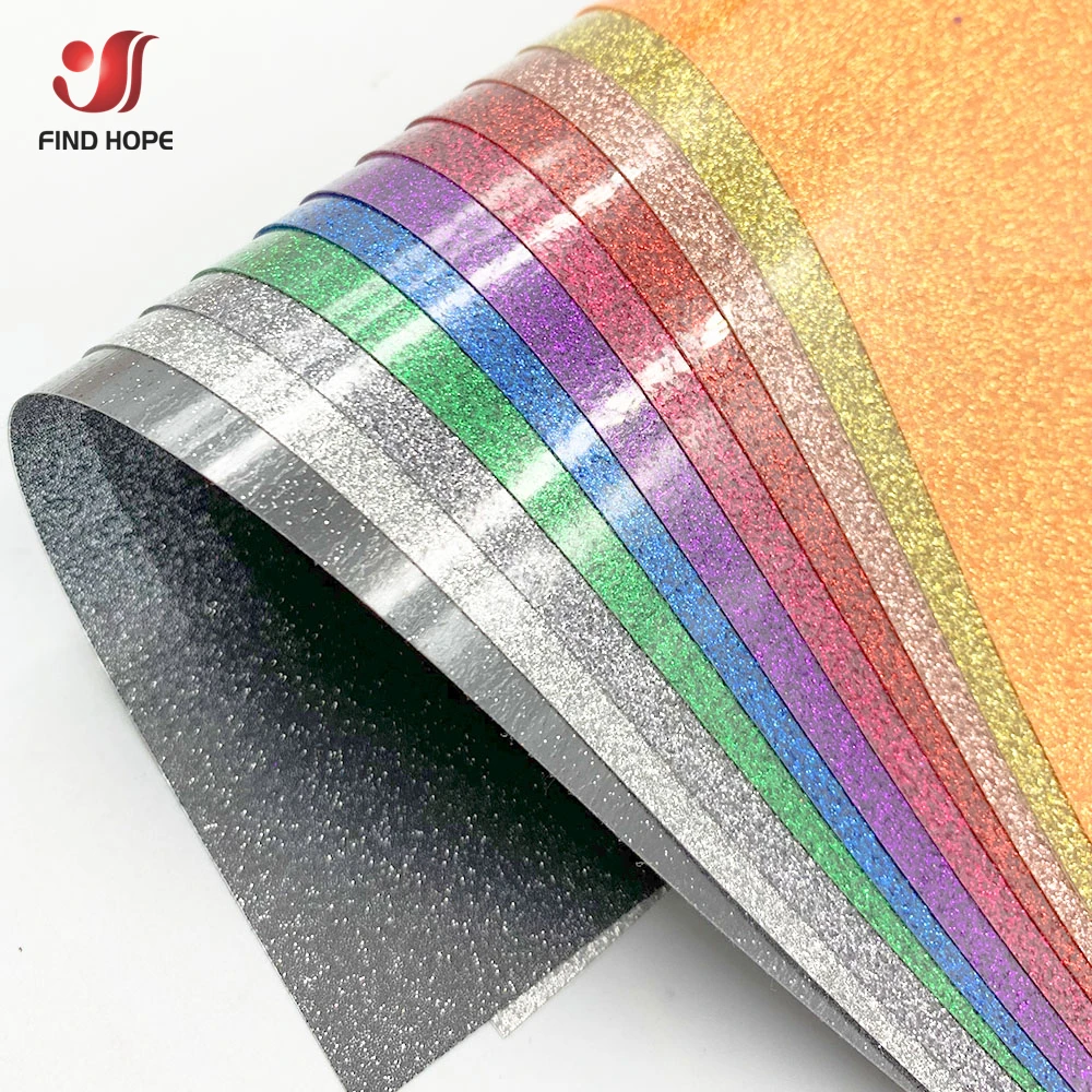 12in x 10in 11 Sheets Bundle Glitter Heat Tansfer Vinyl Iron on T-shirts Garment Bags Fabric Decoration HTV Printing For cut