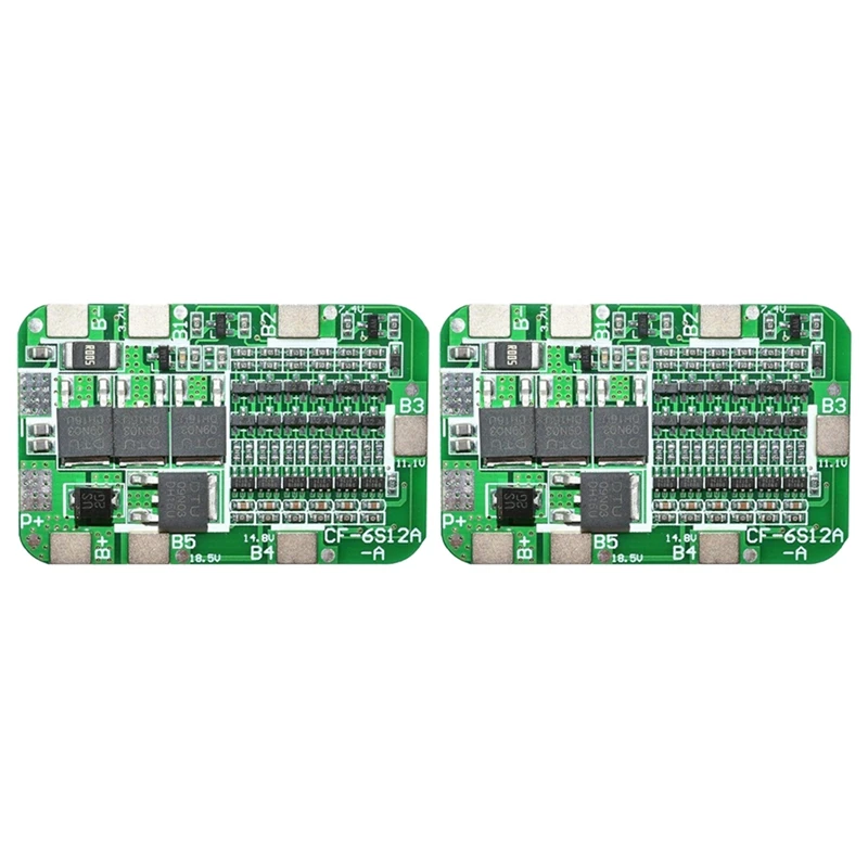 2 шт. 6S 15A 24V PCB BMS зарядное устройство Защитная плата для 6 18650 литий-ионная литиевая