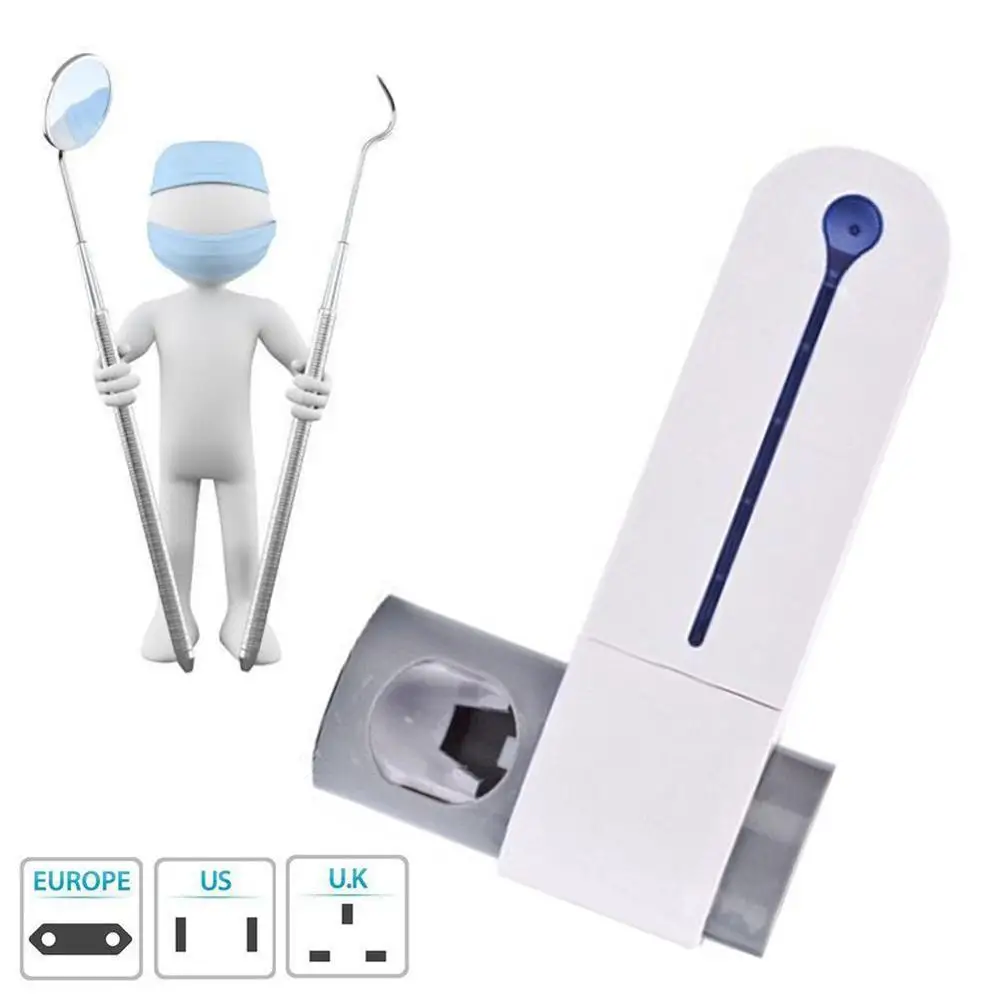 Ultraviolet Toothbrush Holder Sterilizer 5 Toothbrush Slot 2 In 1 Toothbrush Holder Automatic Toothpaste Squeezers Home Bathroom
