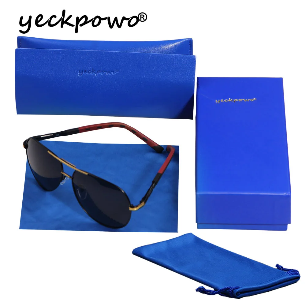 

yeckpowo sunglasses men polarized sunglasses 2020 UV400 vintage sunglasses women case with high quality for driving fishing