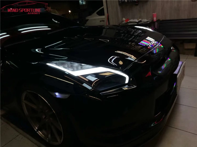 АКД Автомобиль Стайлинг фара для Nissan GT-R фары 2009- GTR светодиодный фары DRL Ангел глаз Hid Биксеноновые авто аксессуары