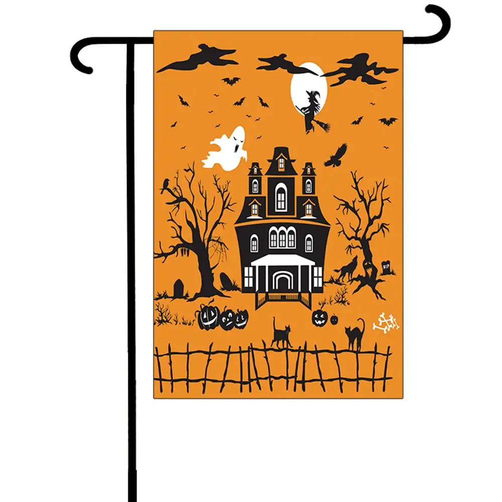 Хэллоуин Сад Флаг украшения дома летучая мышь призрак замок подвесной сад Баннер наружный внутренний DIY вечерние принадлежности FD