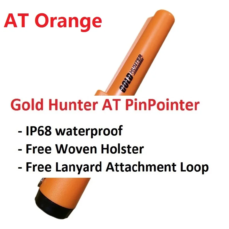 AT Orange Gold Hunter AT IP68 водоотталкивающий контактный указатель ручной Золото Профессиональный металлоискатель Подземный детектор металла - Цвет: AT Orange