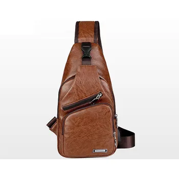 

Men Chest Bag 2020 Fashion Business Men Messenger Bag Wild Leisure Fringe Shoulder Bag Wear-resistant Simple Chest Bag