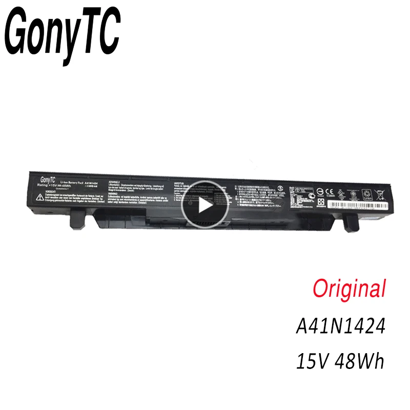 GONYTC 15V 48WH A41N1424 Аккумулятор для ноутбука ASUS ROG ZX50 ZX50J ZX50JX ZX50V ZX50VW GL552 GL552VW GL552J GL552JX GL552V