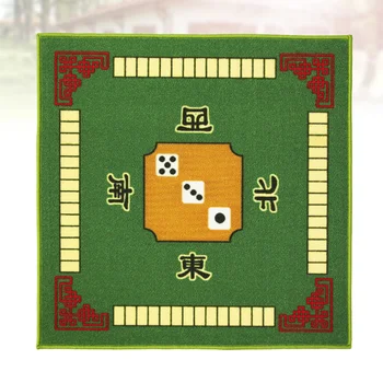 

1PC Mahjong Table Cloth Square Shape Mahjong Mat Board Room Mahjong Pad Anti-slip Desktop Cushion for Games Board Games Mahjong
