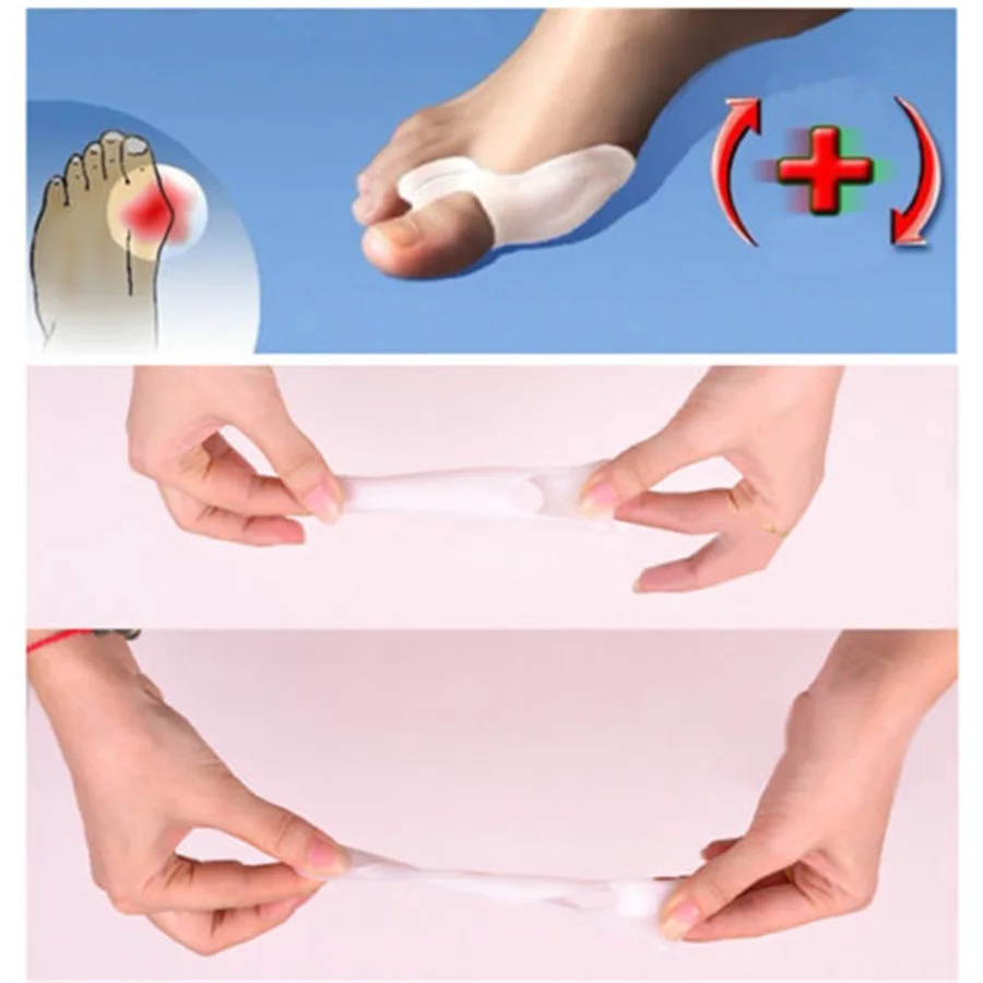 6pcs Silicone Gel Big Toe Separator Bunion Pain Relief Hallux Valgus Corrector Concealer Thumb Foot Care Tool D2200