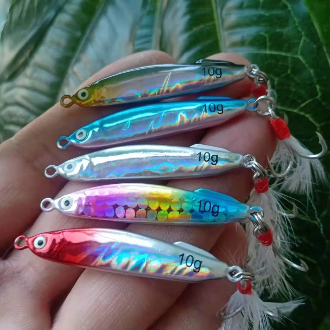 Swolfy 5pcs Micro Metal Jig 7g 10g 15g 20g Shore Casting Jigging Spoon Lead Sea Cast Fishing Lure Artificial Bait Tackle | Спорт и