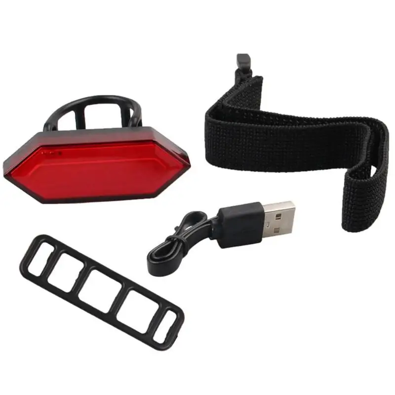 USB перезаряжаемая MTB велосипедная задняя фара COB безопасПредупреждение лампа Запчасти для езды