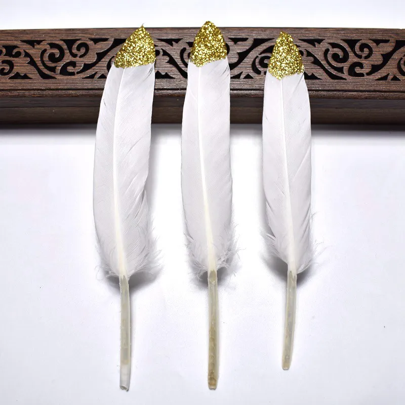 Новый спрей золотые серебряные перья утки 20 шт/lot10 15CM DIY Перья ремесла свадебные