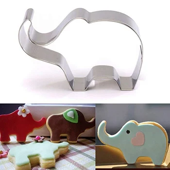 

4 Packs Cute Stainless Steel Elephant Cookie Cutter Shapes Set Cake Fondant Baby Shower Cookie Mold Biscuit Cutter Baking Tools