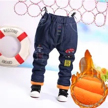 Новые стильные детские хлопковые эластичные брюки с хлопковой подкладкой ворсистые и плотные детские брюки с хлопковой подкладкой для мальчиков