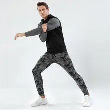 Камуфляжные мужские тренировочные брюки спортивные штаны для бега Тренажерный Зал Фитнес Спортивные штаны повседневные Бодибилдинг тренировки брюки