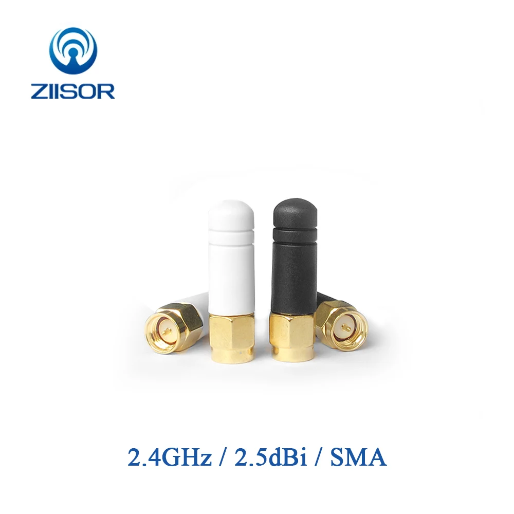 Ziisor 2,4 ГГц супер короткая прямая резиновая антенна 2400 м SMA Мужская внутренняя игла 2dBi беспроводная мышь Omni wifi Z07-B2G4SJ