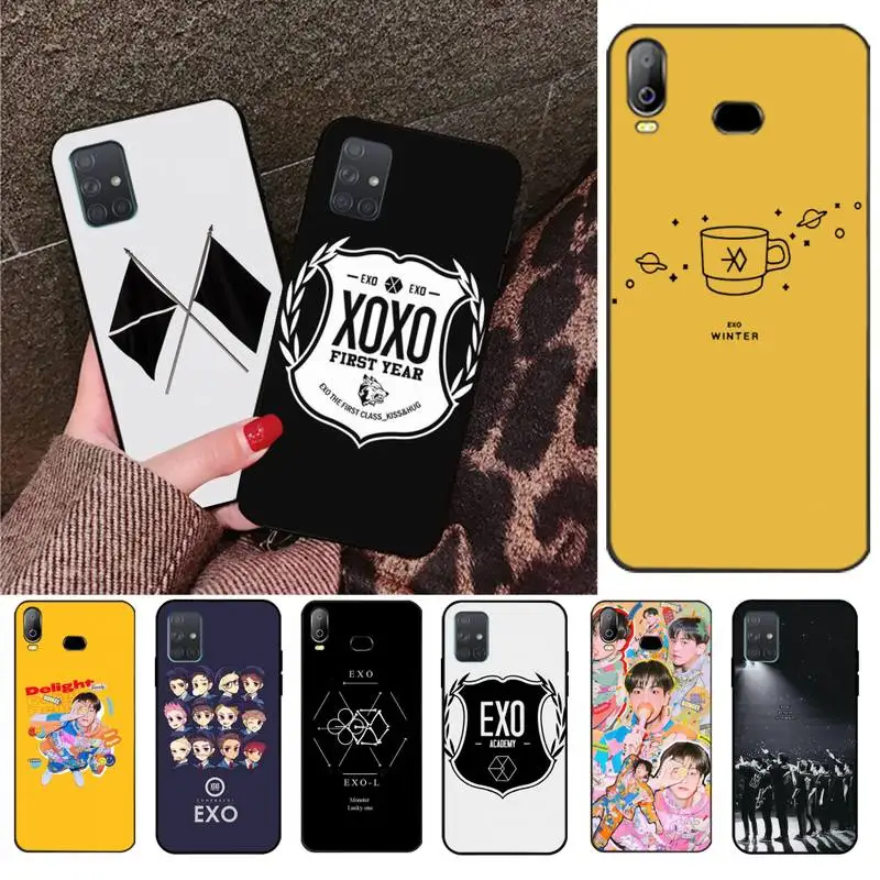 Чехол для телефона KPOP EXO Returns с черно-белым флагом Samsung Galaxy A01 A11 A31 A81 A10 A20 A30 A40 A50 A70 A80