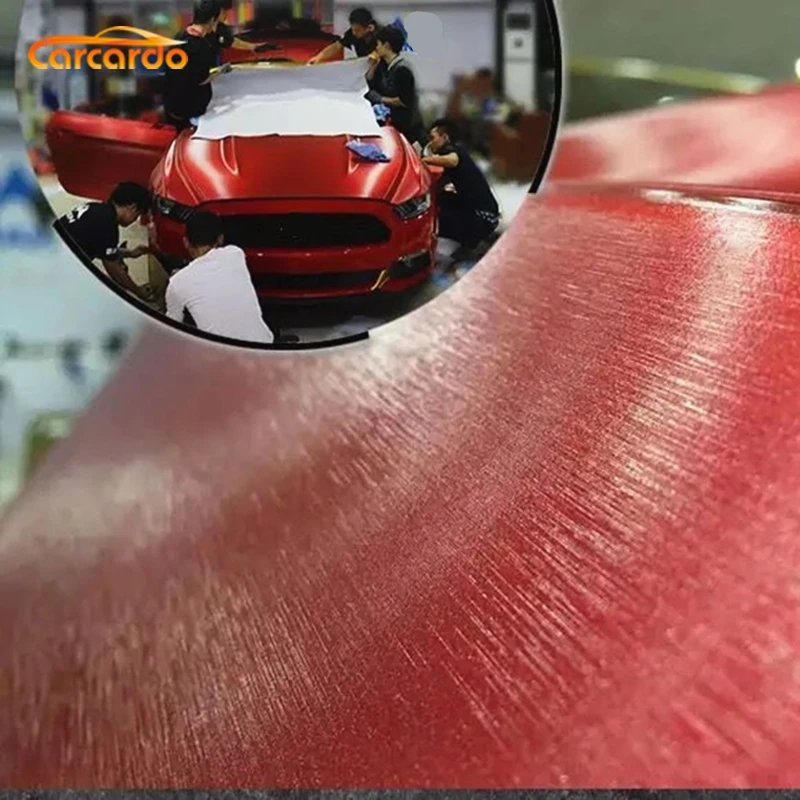 Carcardo яркая хромированная алюминиевая щетка виниловая Автомобильная обертка