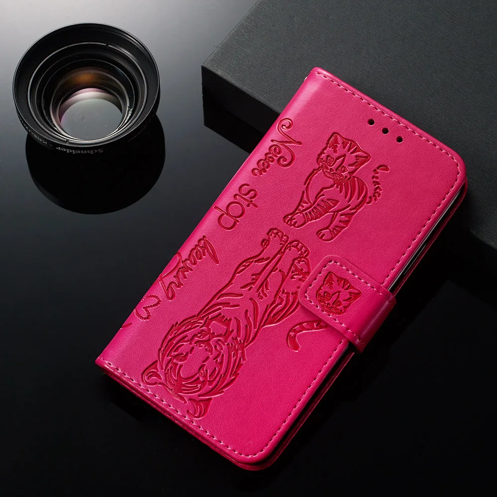 

Vintage Retro Flip wallet cat tiger phone case For Redmi K20 Pro 7A Redmi Note 7 phon cover carcasa capa cases