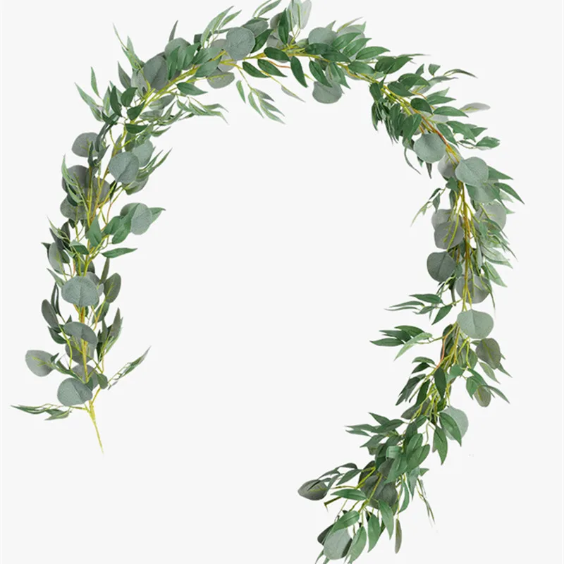 Eucalyptus Bundle Faux Flowers Evergreen tree artificial Plants para decoracion home decor Vase