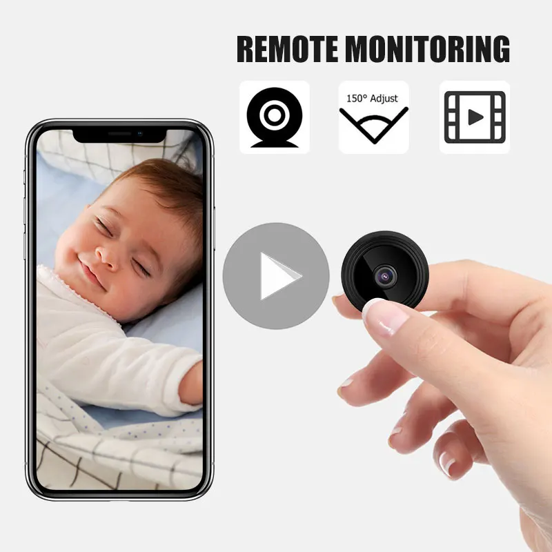 IP камера A9 Компактная Беспроводная с поддержкой Wi Fi 1080P|Компактные видеокамеры| |