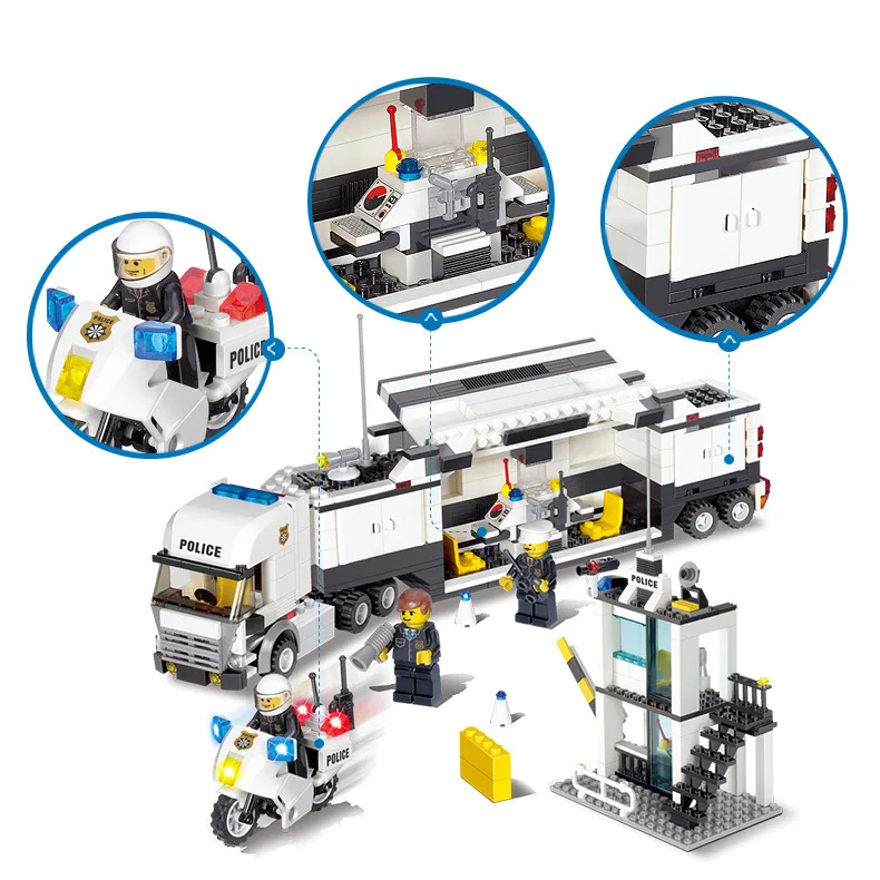 KAZI-2018-New-6727-Police-Station-Truck-Building-Blocks-Sets-Bricks-Learning-Education-Toys-For-Children (5)