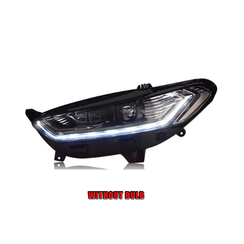 Автомобильный стиль светодиодный фары для Ford Mondeo 2013- для Mondeo Головной фонарь светодиодный объектив двойной луч H7 HID Xenon bi xenon объектив - Цвет: without bulb