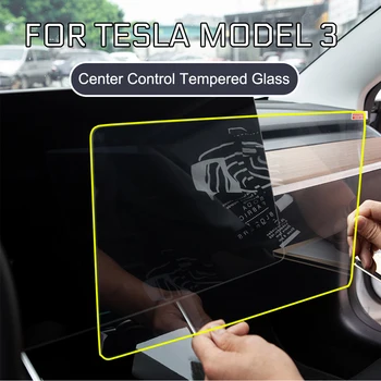 

Car 15" Center Control Touchscreen Navigation Touch Screen Protector For Tesla Model 3 P50 P65 P80 P80D 9H Tempered Glass