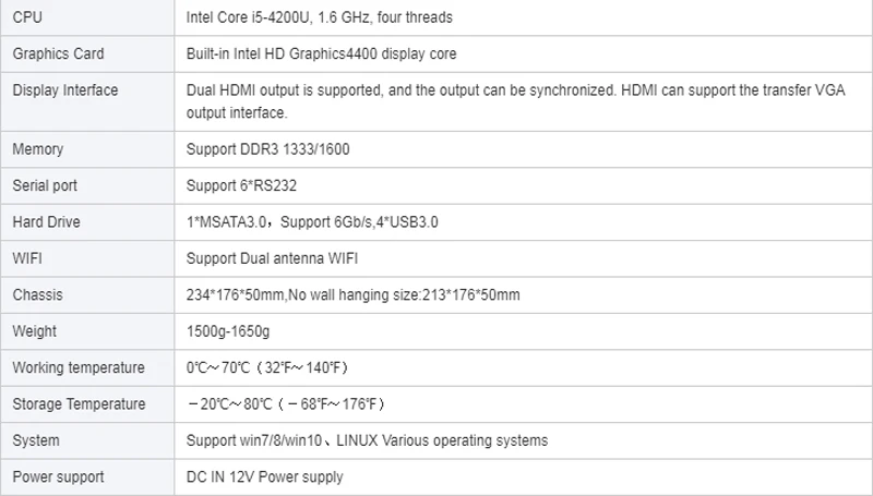 Eip настольный компьютер 2Gigabit lan 6com безвентиляторный мини-ПК Intel core i3 4010U/i5 4200U/i7 4500U использовать в качестве мультимедиа промышленности KTV финансовых win linux