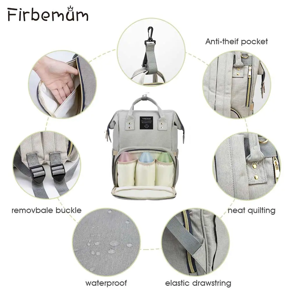 

Fashion Mummy Maternity Nappy Bag Brand Large Capacity Baby Bag Travel Backpack Designer Nursing Bag for Baby Care