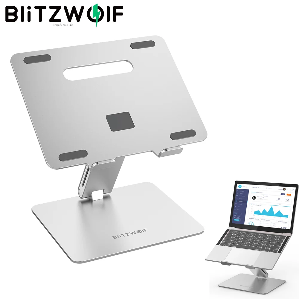 BlitzWolf BW-ELS2 Bracket Laptop Stand Foldable Aluminum Alloy Laptop Stand Heat Dissipation Adjustable Angle Laptop Accessories