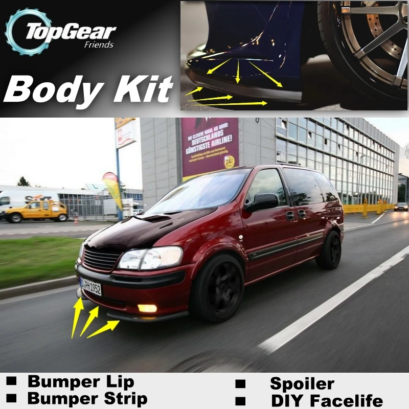 Дефлектор губ бампера для Opel Sintra Vauxhall передний спойлер юбка Top Gear Friends тюнинг