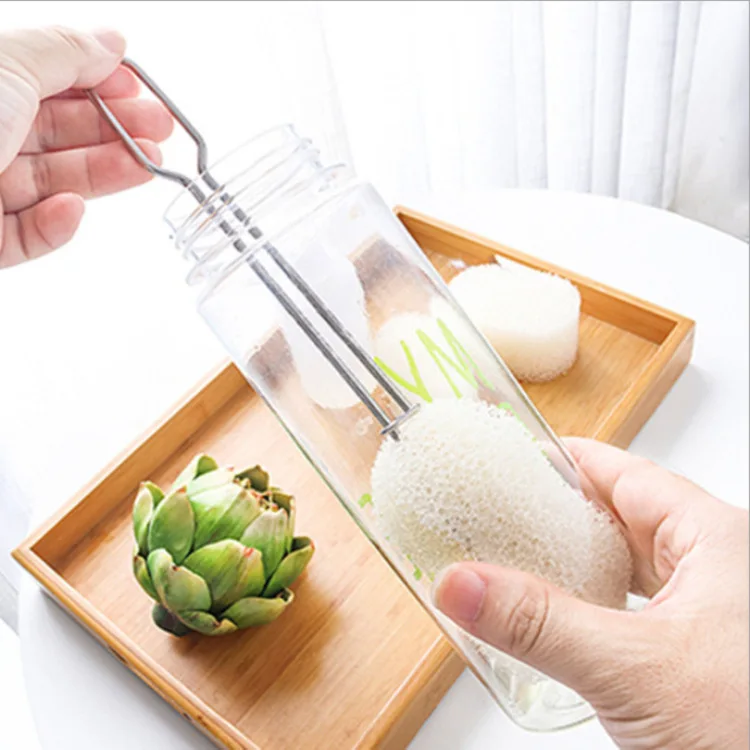 

Feeding Bottle Fruit And Vegetable Cleaning bei zi shua Sponge Cleaning Brush Kitchen Cleaning Brush-Replacement Head Long-handl