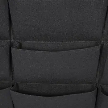 

1PC Wall Hanging Planting Bag Vertical 12 Pocket Planter Felt Growing Bag for Garden Outdoor (Black)