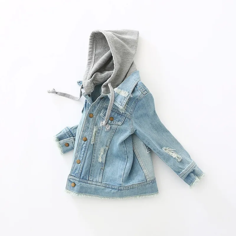 

Kids Jeans Clothing Boys Casual Boy Jeans Jacket Brand 2020 Children Clothes Boy Child Ripped Jean Baby Coat Tops Denim D08053